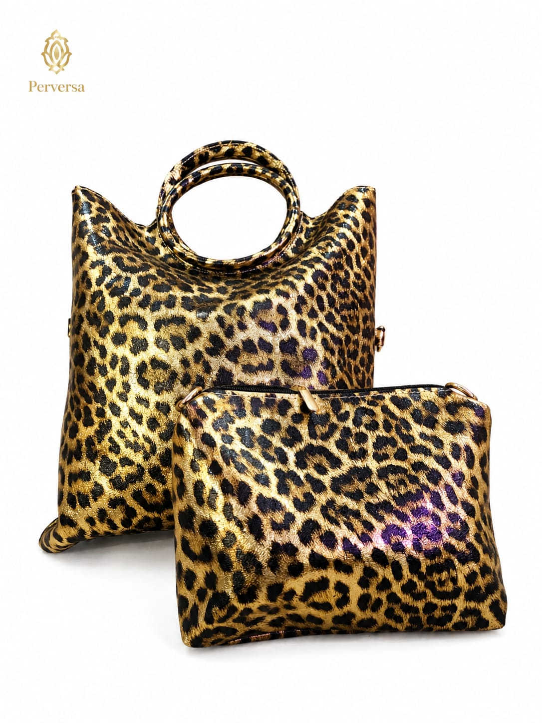 Bolso 2 en 1 animal print  Conjunto de dos